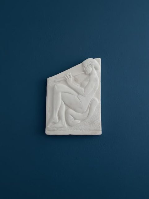 Flüt Çalan Antik Yunan Kadını Rölyefi