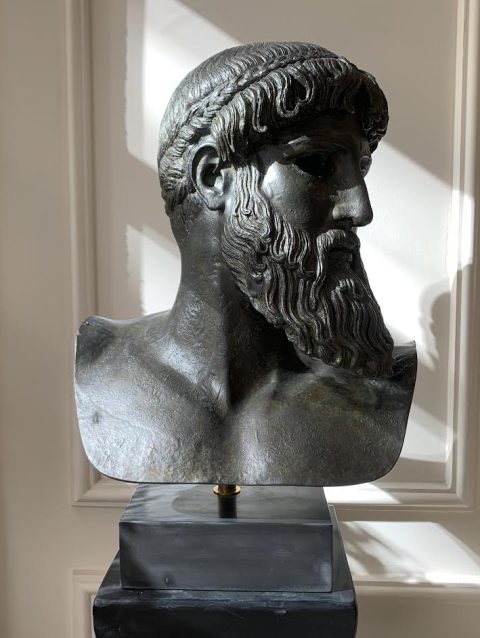 Hellenista Heritage : Zeus / Poseidon [Yunan Ulusal Arkeoloji Müzesi Etiketli Reprodüksiyon Büst]